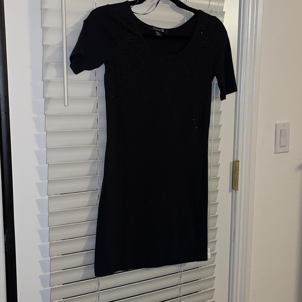 Forever 21 body con dress with rhinestones